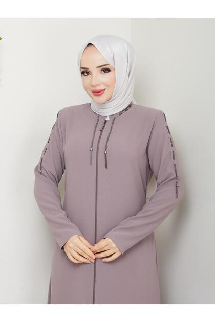 معطف نسائي بتفاصيل أكمام سلسلة
