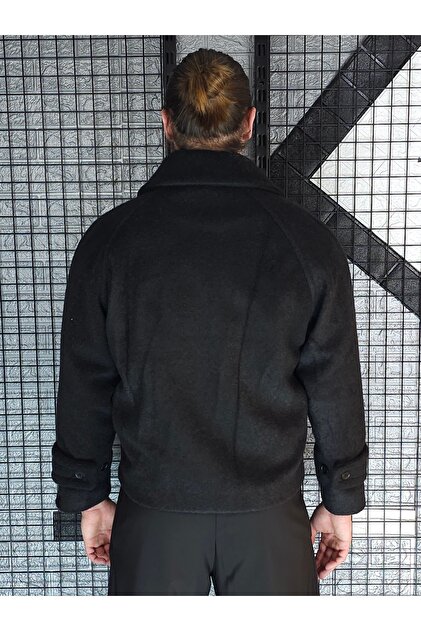 Geco KAŞE Siyah Kruvaze Crop Fit Erkek Mont - Fiyatı, Yorumları