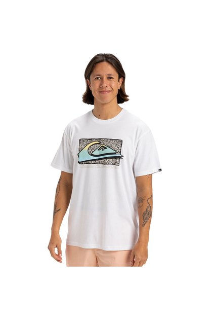 Retro Fade Men's White Round Neck T-Shirt
