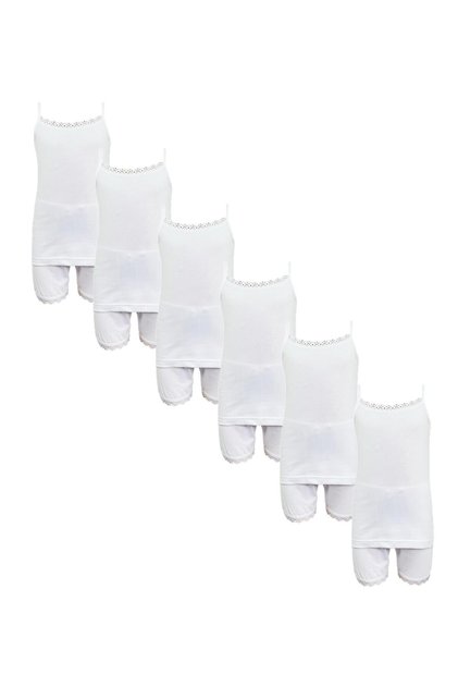 6- Sets Camisole and Shorts For Girls (Underwear, Cotton 100%)