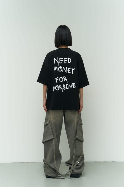 Need Money Black Oversize T-Shirt