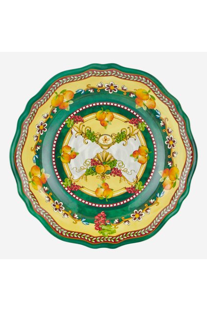 Carpe Diem Green Melamine Serving Bowl 35 cm