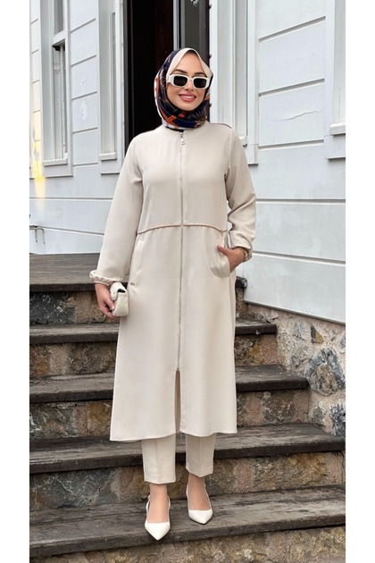 Nihle NİHLE 890-05-25 ASTARSIZ FERMUARLI RAHAT YAZLIK GİY ÇIK KAP