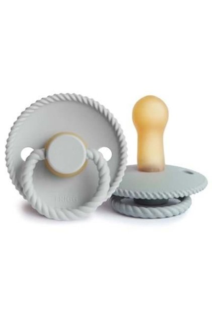 Rope Double Rubber Pacifier - French Gray/Silver Gray 6-18 Months