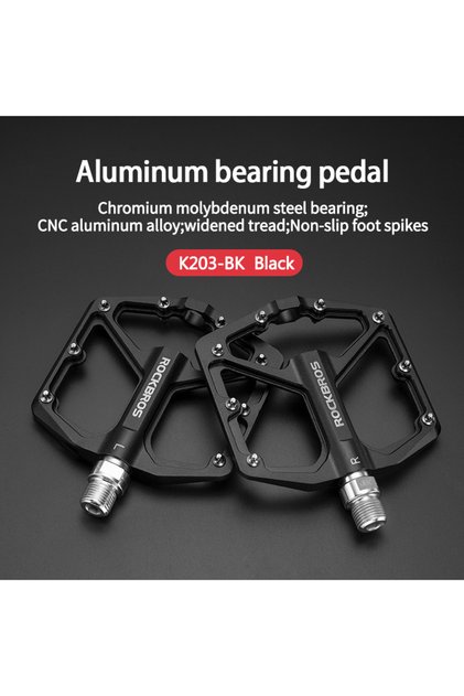 ROCKBROS K203-BK ROCKBROS MTB Cycling Ultralight Pedal Bike Bicycle Sealed DU Bearing Pedals Aluminu