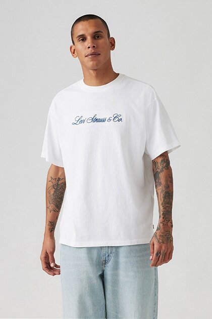 Vintage Fit Graphic Men's White Round Neck T-Shirt A9440-0008