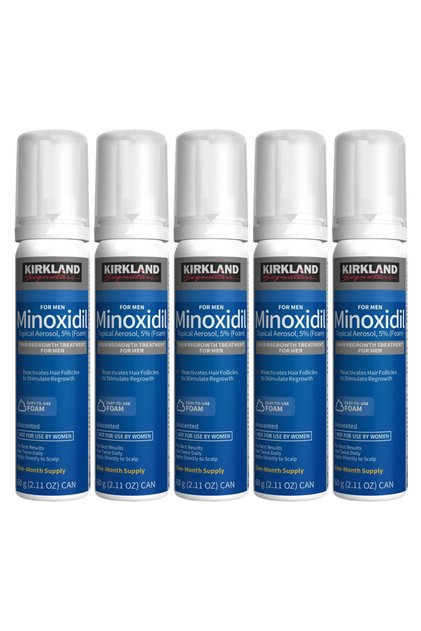 Комплект пяна за стимулиране на растежа на коса и брада Kirkland, 5 x 60 мл