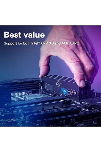 Crucial 128GB Kit (2x64GB) DDR5-5600 UDIMM CL46 MASAÜSTÜ PC RAM