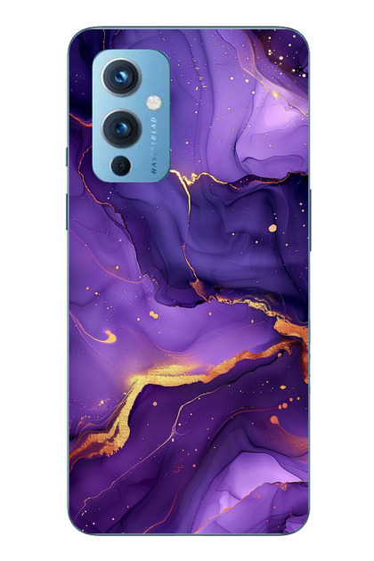 Oneplus 9 Compatible Amethyst Stone Purple Marble Transparent Silicone Case