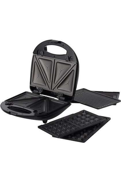 3-in-1 Sandwich Maker - 700W - Silver - H-SM0301S