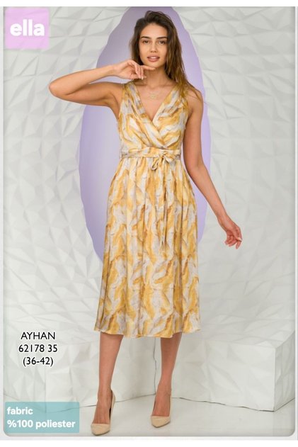 Rochie florală căptușită din șifon