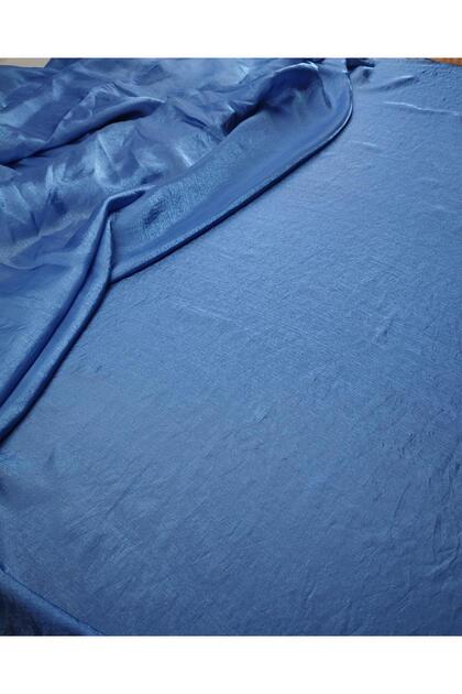 Organza Satin Chiffon in Blue Color (Width 150 cm X Length 250 cm)