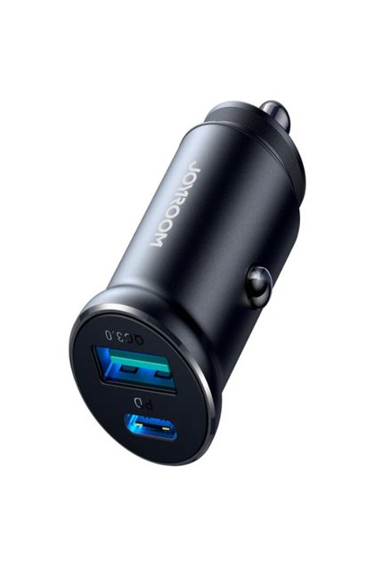 شاحن سيارة USB C بقوة 30 وات، شاحن معدني صغير سريع مع PD وQC 3.0، منفذ مزدوج لأجهزة iPhone والمزيد