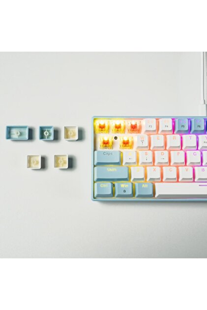 ねぬ Coverzone ZIFRIEND Türkçe Q Tuş Dizilimi RGB Mekanik Oyuncu Klavye