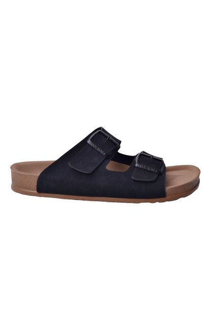 Black Buckle Comfortable Orthopedic Beach Seaside Pool Balcony Large Size Men's Slippers