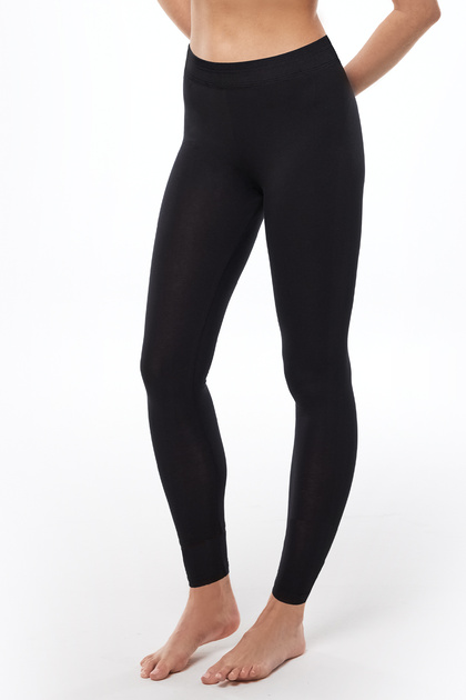 Women's Black High Waist Modal Tights 1907