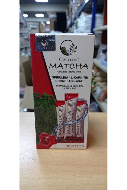 spirulina l carnitine CURELIVE Matcha Spirulina Powder Containing L-Carnitine Mate Bromelain and  Green Tea 20 Steak Bags- Trendyol