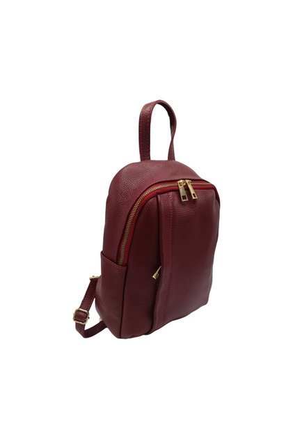 Дамска раница EVoStyle DI32, естествена италианска кожа, червен цвят, 25 x 29 x 8,5 см