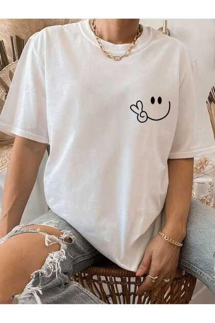 Μπλουζάκι Unisex Fun Face με εμπριμέ σχέδιο