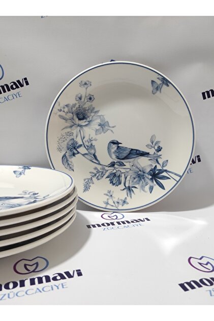 Porcelain Kus 6 Pieces 25 cm Serving Plate