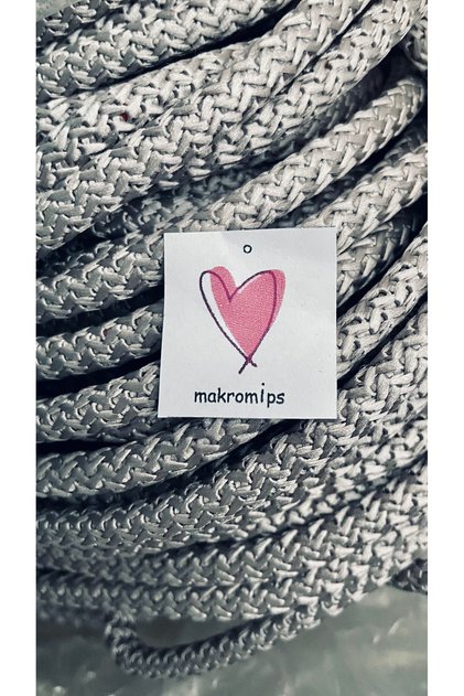 MAKROME İP (10 m) DİKİLEBİLİR TRES POLYESTER DOKUMA HALAT KORDON KAYTAN ÖRGÜ HOBİ ÇOK AMAÇLI İPİ