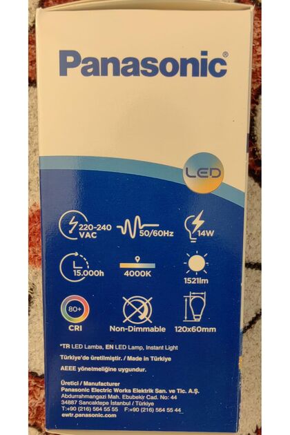 Panasonic 35W BEYAZ IŞIK 6500K TORCH LED AMPUL (20 CM BOYUNDA