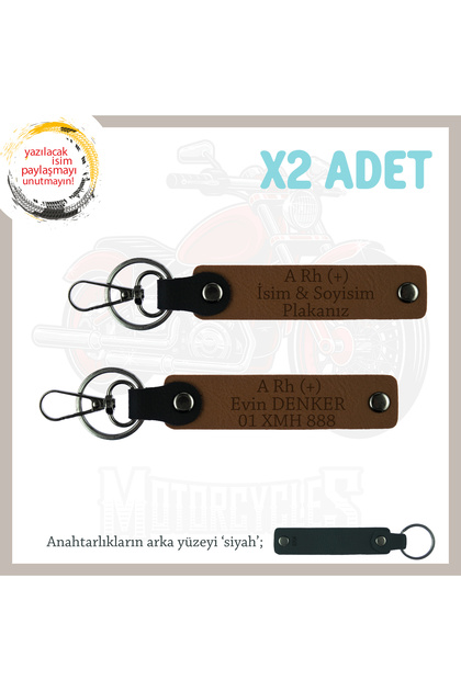 Surprise Gift, Coffee-Syh, Special Production X2 Keychain with Name Plate and A+ Blood Group Written for Speed Lovers