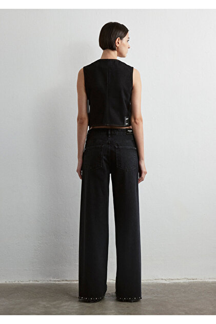 Mavi Rebecca Iconic Zımbalı Siyah Jean Pantolon 1010926-89497