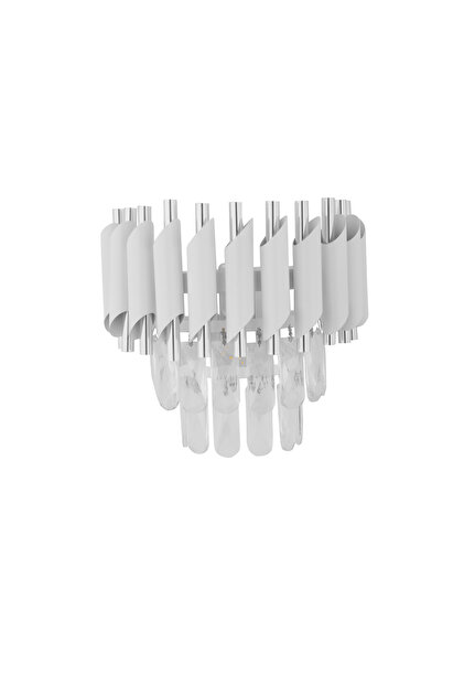 Palmira Prism Cut Crystal Stone Luxury Sconce - (White Chrome)
