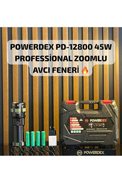 powerdex Pd-12800 45 Watt 4500 Lümen Zoomlu Profesyonel Avcı El