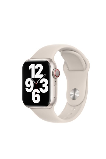 Curea sport pentru Apple Watch, din silicon, Starlight - 38/40/41 mm, Mărime medie