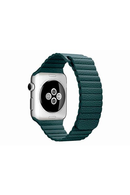 Curea din piele, Compatibilă cu Apple Watch, Buclă din piele, Verde - 38/40/41 mm