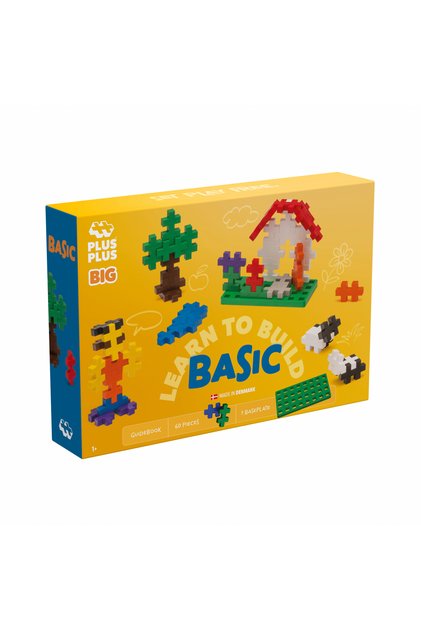 Set constructie Plus-Plus, 60 piese mari, Invata sa construiesti