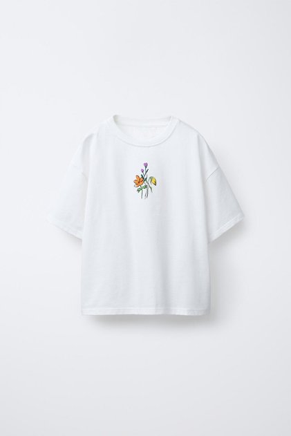 Flower Heaven Printed Girl's 100% Cotton T-Shirt