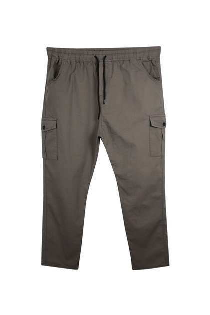 Cargo Pocket Suitable for 100 Kilo - 180 Kilo Men's Large Size Gabardine Trousers Soil