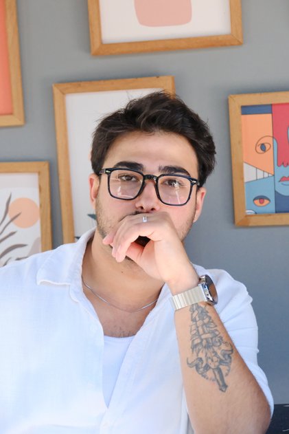 Square Cut Blue Block Glasses