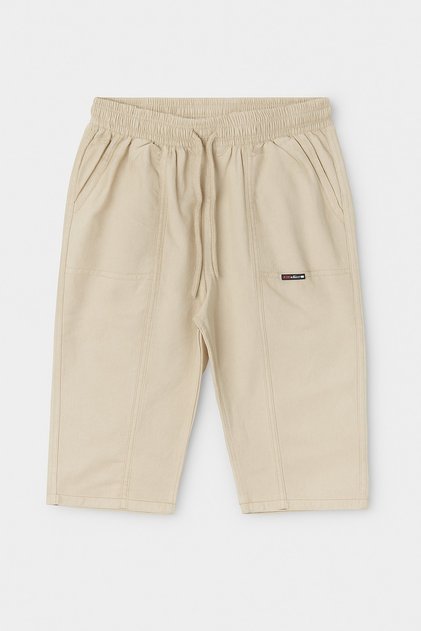 Men's Cotton Raw Cloth Capri – High Waist, Elastic Waist, Comfortable Fit Summer Shorts
