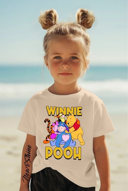 Winnie the Pooh Printed Oversized Children's T-Shirt