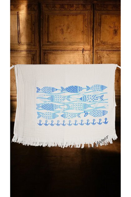 Muslin Peshtemal Beach Towel 100% Cotton Soft, Natural, Large Size (180*100 cm)