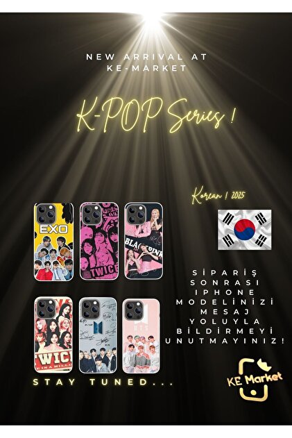 SOFTCASE K-Pop Series BTS Iphone Tüm Modellere Uyumlu Kılıf Iphone