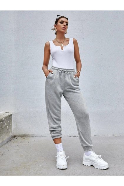 Women's Gray Jogger Sweatpants