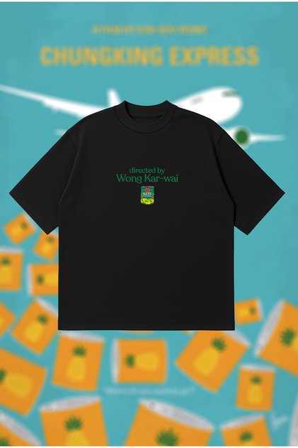 Wong Kar-Wai Printed Oversize Unisex Cotton Breathable Thick Fabric T-Shirt