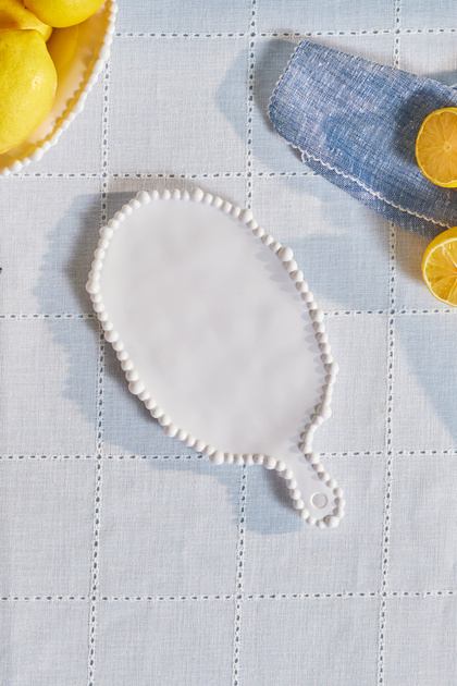 Perla Melamine Cheese Plate 28 cm White