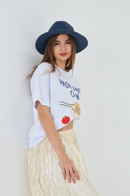 100% Cotton Comfort Women's T-Shirt Designed for Pasta Lovers