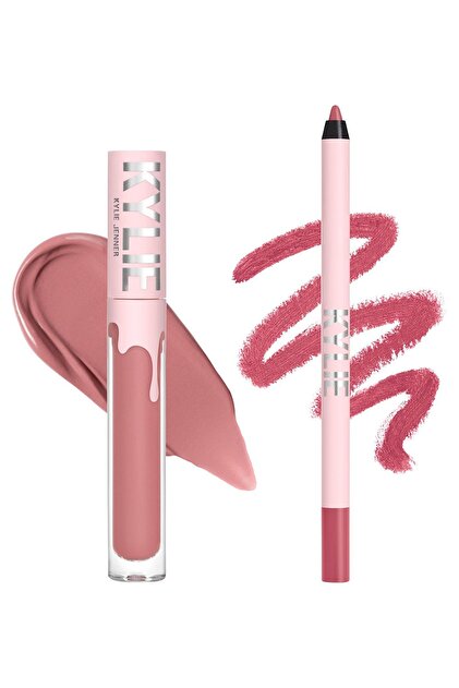 Kylie cosmeticsメイクアップセット ピンク Kylie Cosmetics Kylie Glossy Lip Kit Dudak Kalemi ve Parlatıcı Set