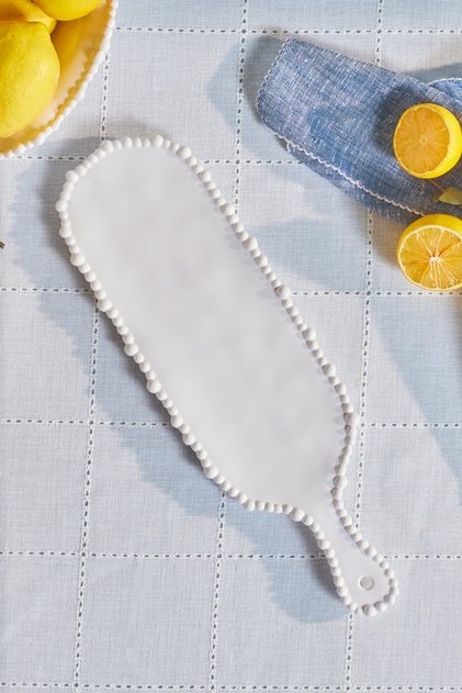 Perla Melamine Cheese Plate 43 cm White