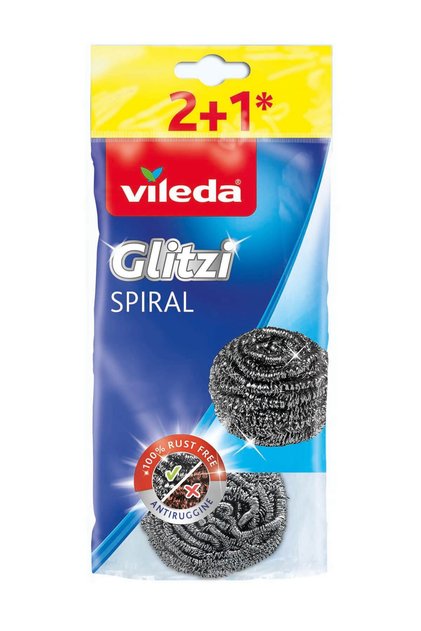 Stainless Steel Spiral Scrubbers, 2+1 Free Durable Metal Scourers for Removing Burnt-On Grease and Stubborn Residue from Pots and Pans, Best for Scratch-Tolerant Cookware, General Use