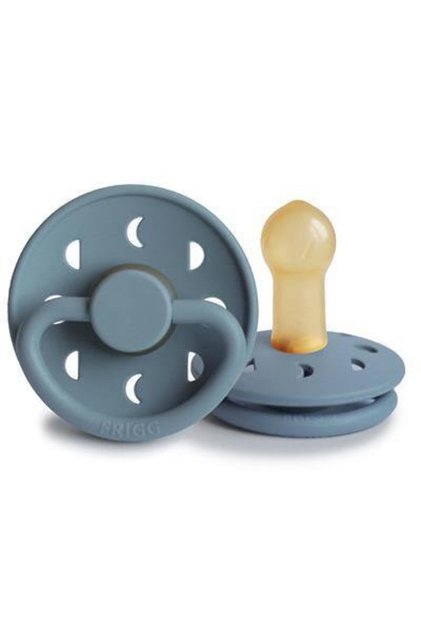 Moon Phase Rubber Pacifier - Stone Blue 6-18 Months