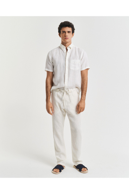 Erkek Krem Relaxed Fit Pantolon