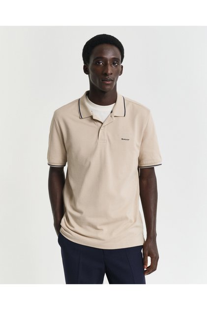 Erkek Bej Regular Fit Polo